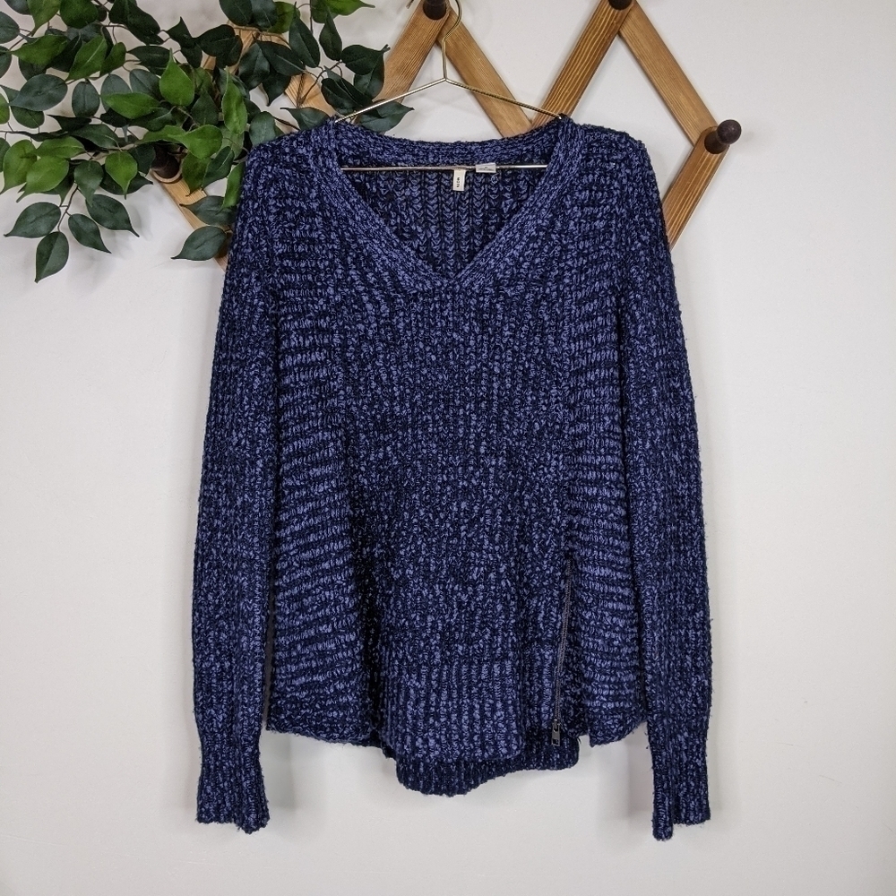 Anthropologie Moth Wool Blend Knit Swing V-Neck Sweater - Size XS